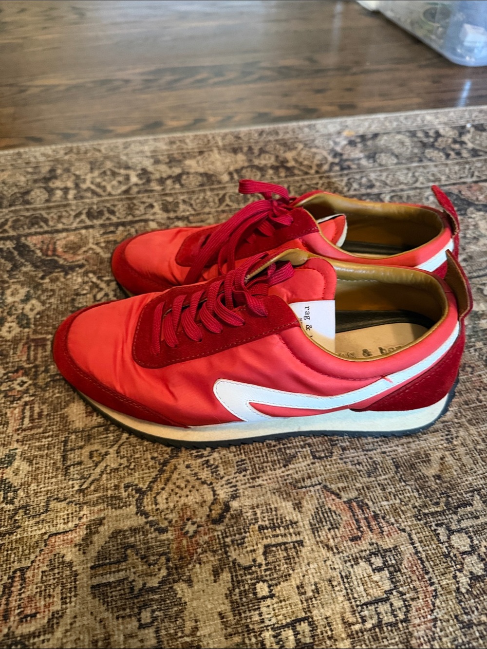 rag & bone Red Athletic Sneakers with White Accent - Picture 4 of 4